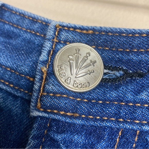 Rag & Bone Ruth Super-High Rise Straight Jeans in Clean Lagoon - Picture 12 of 16